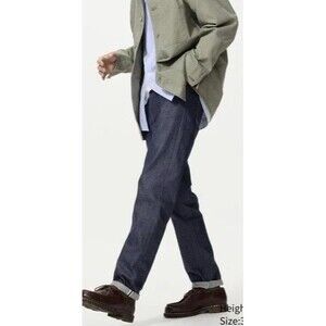 Uniqlo Kaihara Selvedge Jeans  Slim Straight Dark Wash Japanese Denim 28 x 31